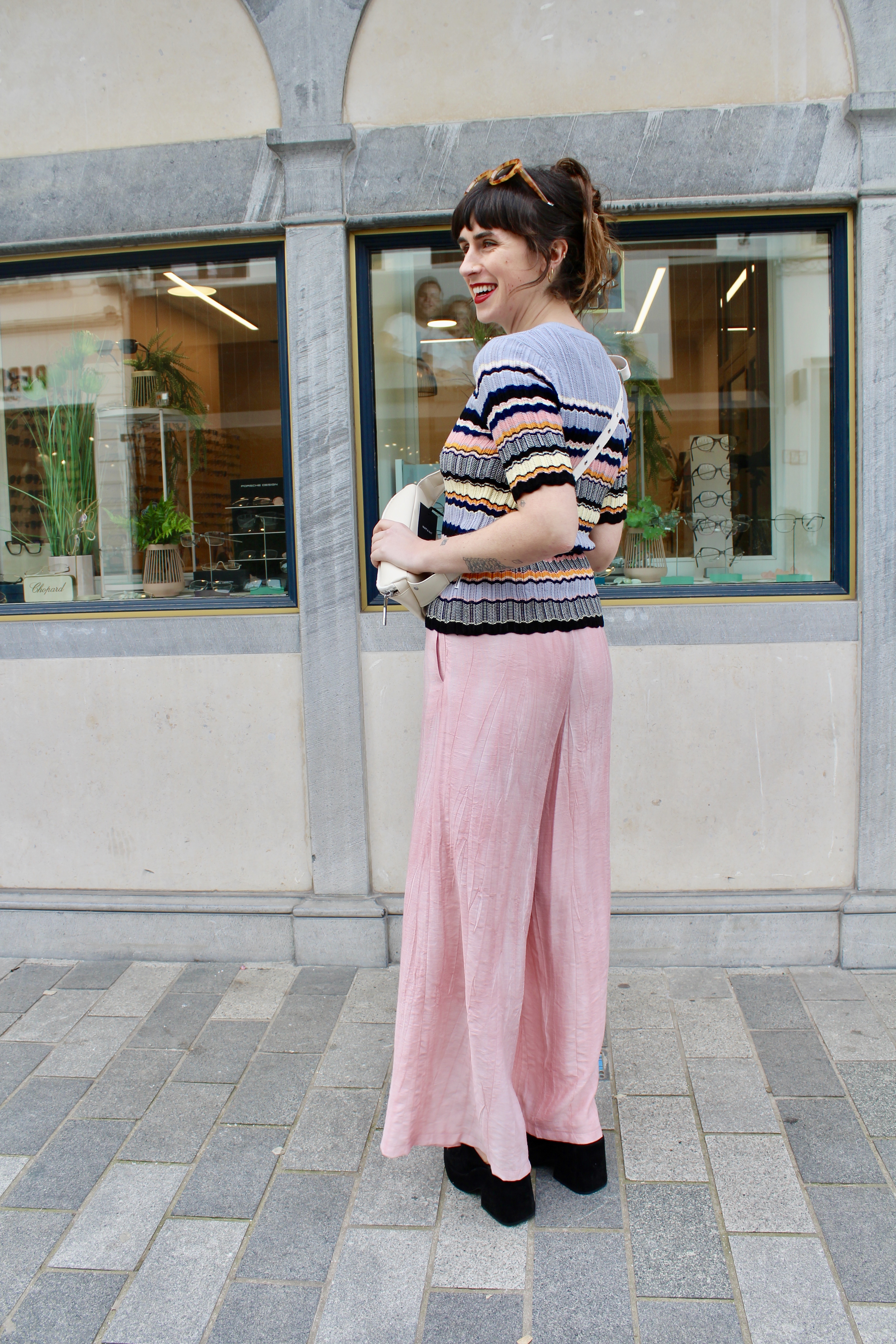 Traffic People - Sunkissed Wide Boy Trousers Pink