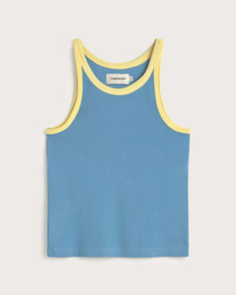 Thinking Mu - Harriet Contrast Top light blue