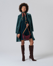 Surkana - Puff Sleeved Dress bottle green