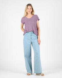Wemoto - Lola loose knit top Eggplant