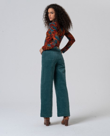 Surkana - Flared Trousers Steel Blue