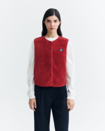 Thinking Mu - Jay Fleece Vest warm red