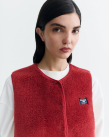 Thinking Mu - Jay Fleece Vest warm red