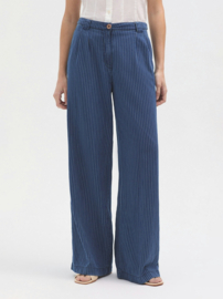 Nice Things - Striped Denim Pants with pleats