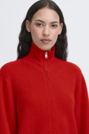 Ichi - Ducie Cardigan Fiery Red