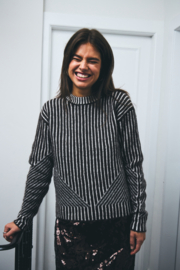 Ichi - Kamara Stripe 5 Pullover Chocolate