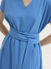 Nice Things - Blue Seersucker Wrap Dress