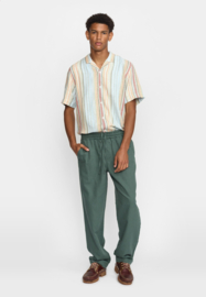 Revolution - Striped Cuban Shirt light blue