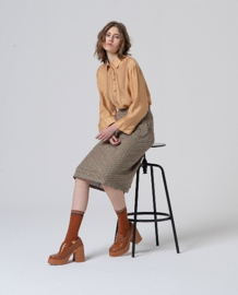 Surkana - Printed Skirt blue