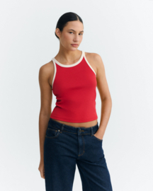 Thinking Mu - Harriet Contrast Top Red