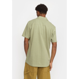 Revolution - Jacquard Cuban Shirt green