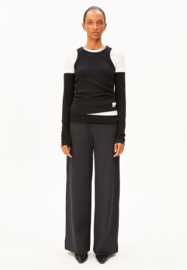 Armedangels - Basic Jersey Wide Leg Pants steel melange