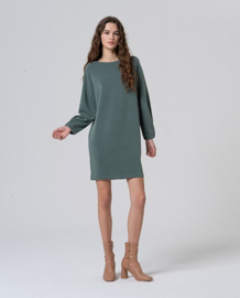 Surkana - Batwing Sleeve Dress steel blue