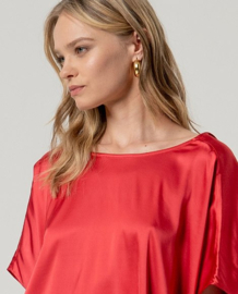 Surkana - Cape Style Satin Blouse