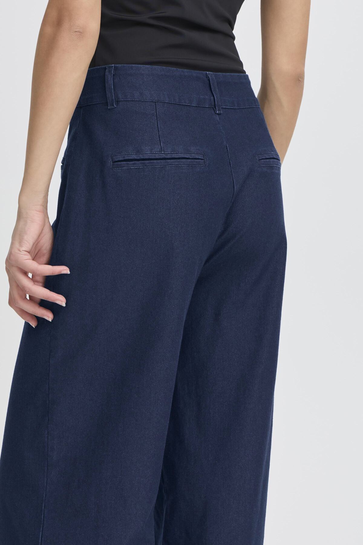 Ichi - Kate Denim Pants dark blue