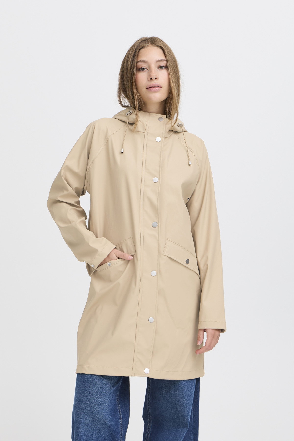 Ichi - Tazi Raincoat Travertin