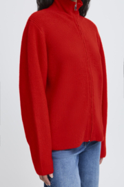 Ichi - Ducie Cardigan Fiery Red