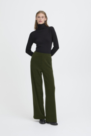 Ichi - Kate Corduroy Pants Rifle Green