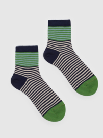 Nice Things - Multicolor Stripes Socks Navy