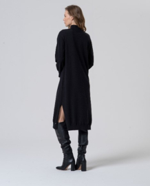 Surkana - Long black knit rollneck dress
