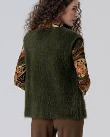 Surkana - Fluffy Vest Army Green