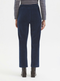 Nice Things - Elastic Corduroy Rubber Pants Navy
