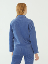 Nice Things - Velvet Jacket Shiny Blue