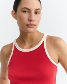 Thinking Mu - Harriet Contrast Top Red