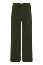 Ichi - Kate Corduroy Pants Rifle Green