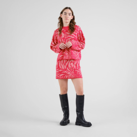 Dedicated - Adak knitted Skirt animal red