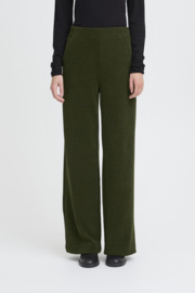 Ichi - Kate Corduroy Pants Rifle Green