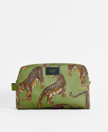Wouf - Olive Leopard Large Toiletry Bag