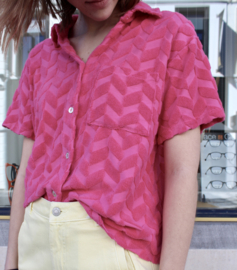 Moment - Terry Buttoned Shirt Magenta