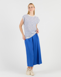 Wemoto - Chloe Summer Knit Top Blue Stripe