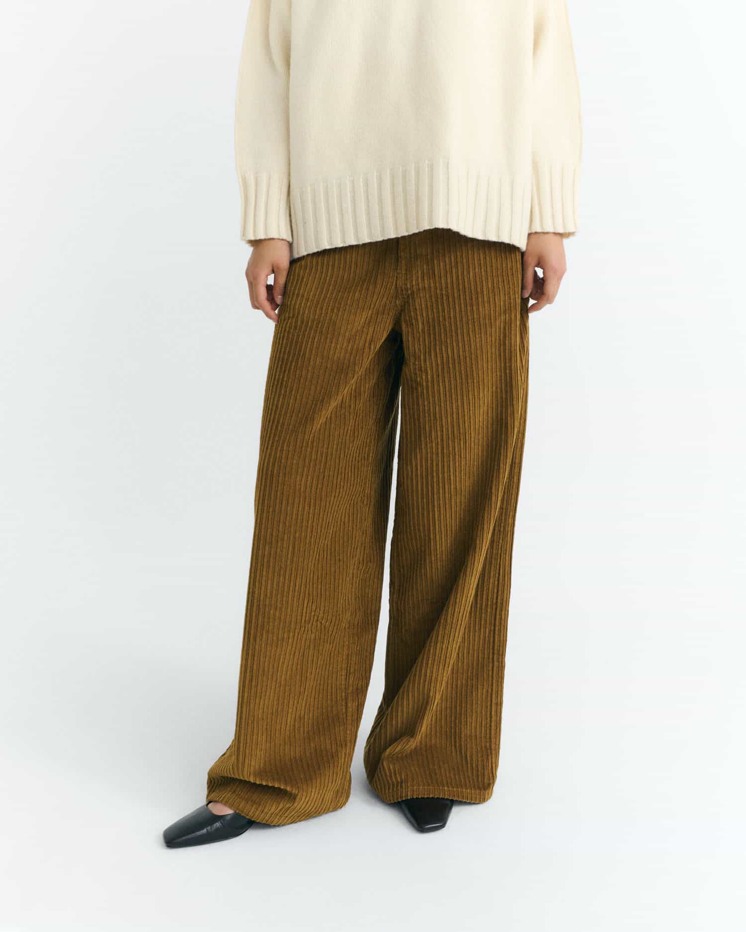 Thinking Mu - Hedda Pants Corduroy light oak