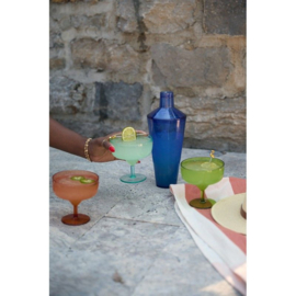 Here's How - The Rue Margarita Glass (acrylic) Set of 4 Orange