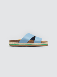 Nice Things - Leather Espadrille Slipper blue