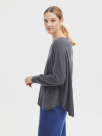 Nice Things - Roundneck Cape Sweater Mid Grey