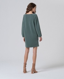 Surkana - Batwing Sleeve Dress steel blue