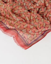 Surkana - Printed Scarf Red