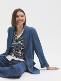Nice Things - Striped Denim Pants with pleats