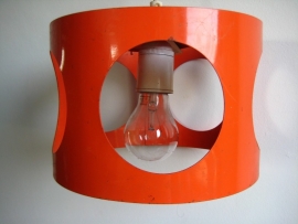 oranje, metalen `70 lustertje