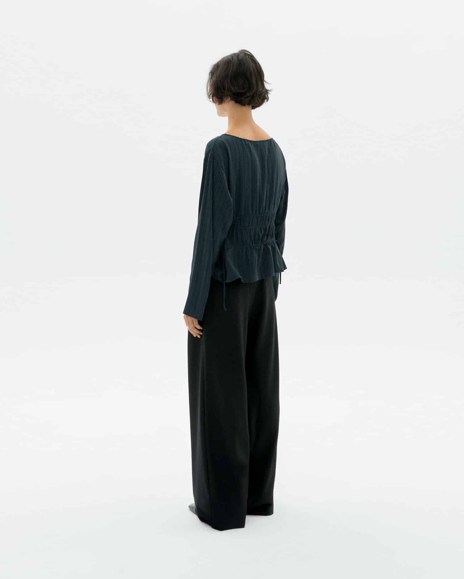 Thinking Mu - Devin Blouse dark green
