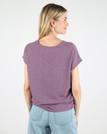 Wemoto - Lola loose knit top Eggplant