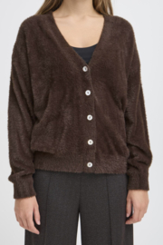 Ichi - Brula Cardigan coffee