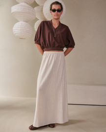 Another Label - Amice V-Neck Shirt Chocolate