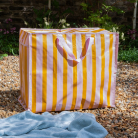 Jumbo Storage Bag Orange/Pink Stripes