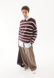 Armedangels - Merinaa Stripes Dark Cranberry