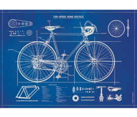 Cavallini - Vintage Poster Bicycle Blueprint