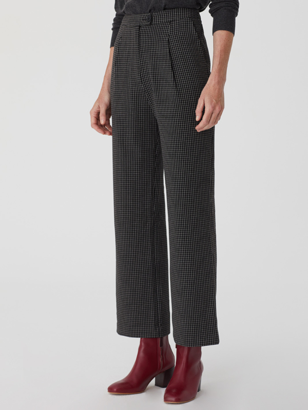 Nice Things - Black checked trousers